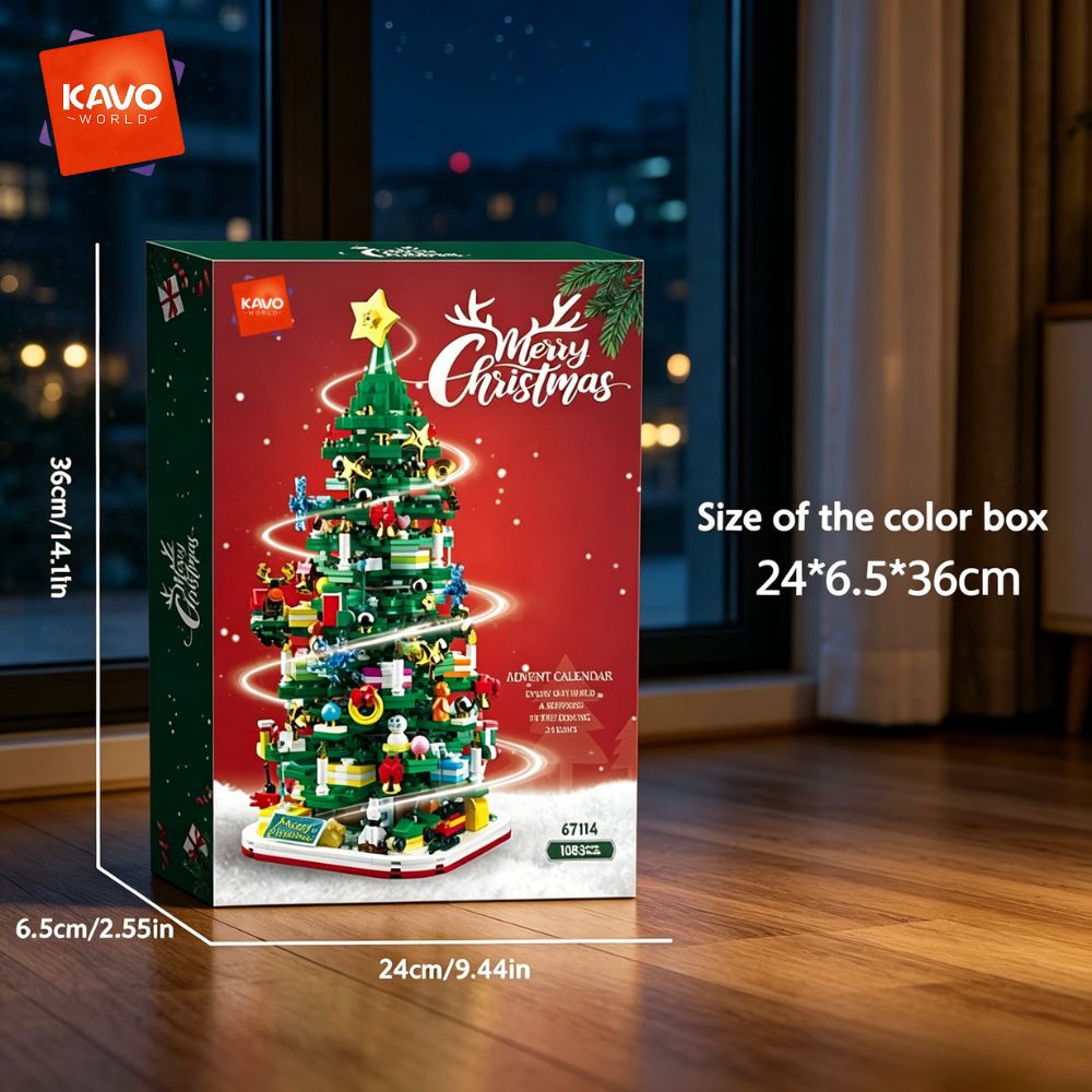 KAVOWORLD 1024pcs Christmas Tr - Desk Setup Build ulasan dan harga
